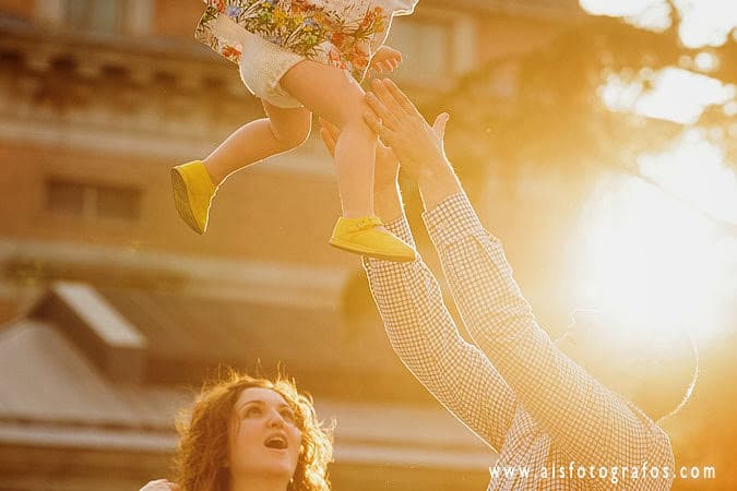 Fotos de familia, La pequeña Inés y sus papis