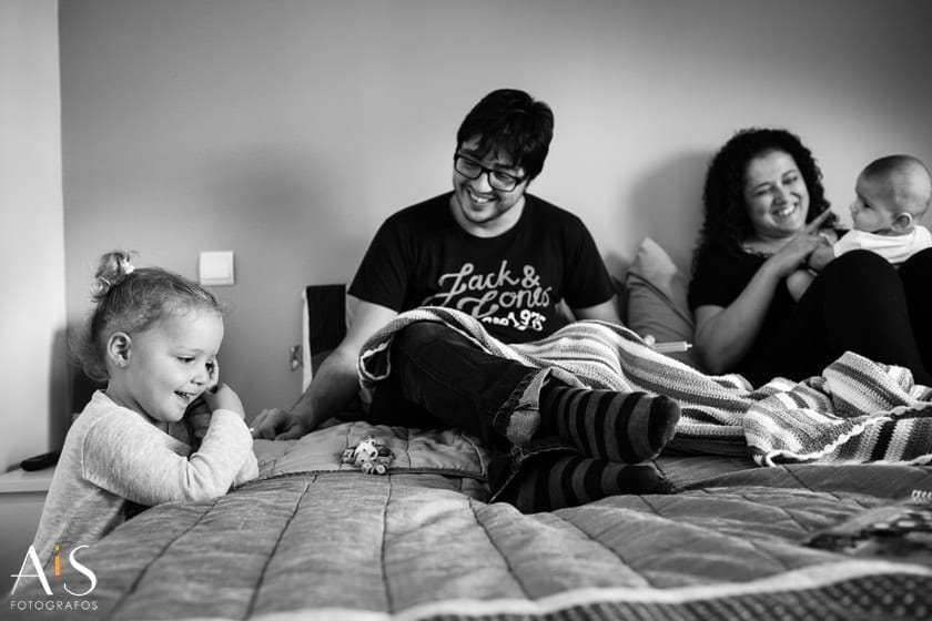 Fotografía infantil - una mañana en familia