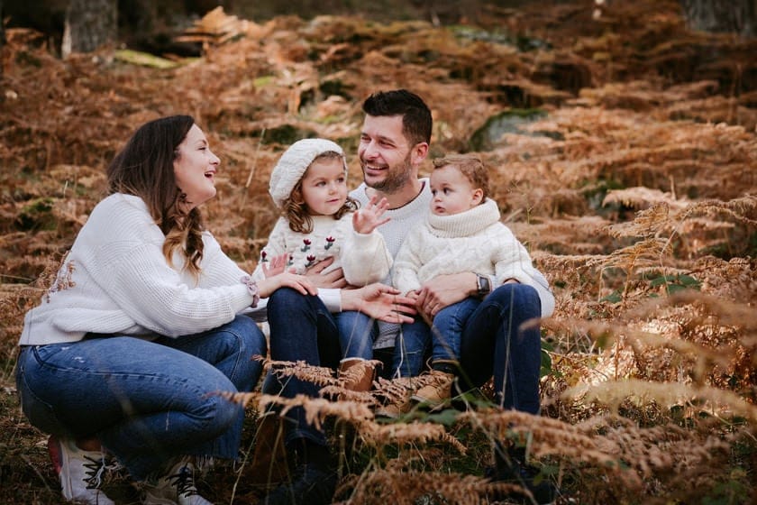 Sesión de fotos en el bosque