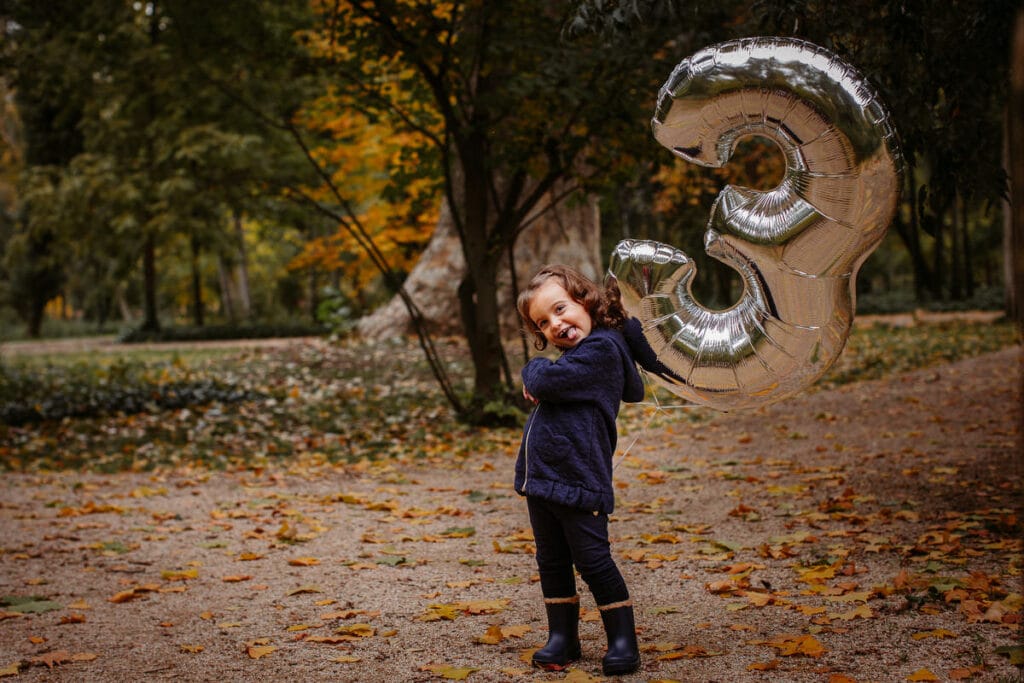 Tres añitos en otoño